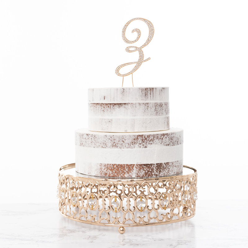 Surmatelas à gâteau "y" rhinestone, Or