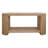 Izya 66 Inch Sofa Table, Bottom Shelf, Intricate Fluted Column Base, Brown