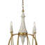 Lustre style chandelier en argile à 8 lumières avec accents perlés Clay