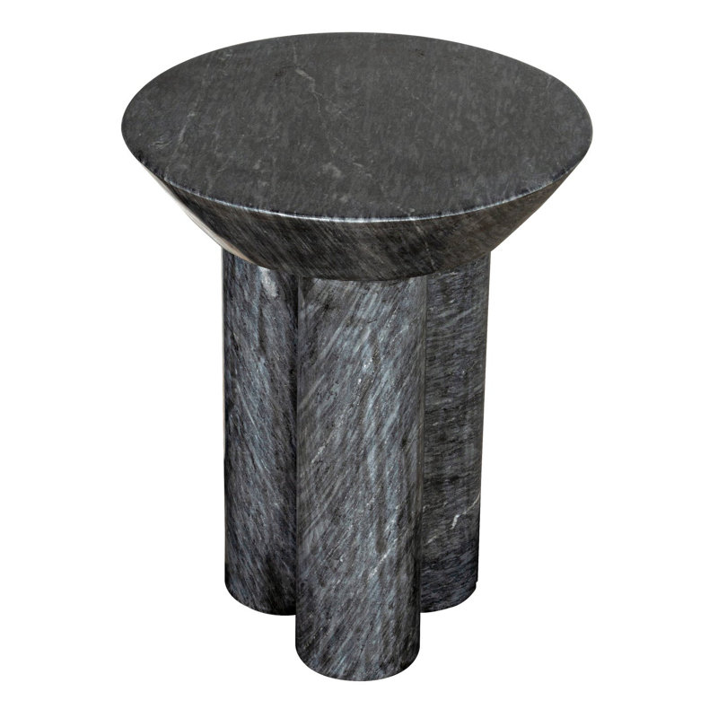 Nox Marble End Table, Black
