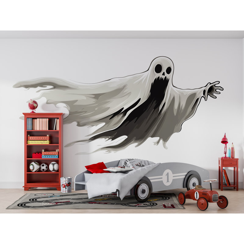 Adhésif décoratif fantôme volant, autocollant mural d'Halloween, décoration de chambre d'enfant effrayant, art mural gothique, murale horreur, 134 g