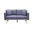 Causeuse Easton en lin et tissu gris foncé
