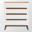 Commode à 4 tiroirs Ferndown en bois de noyer et blanc