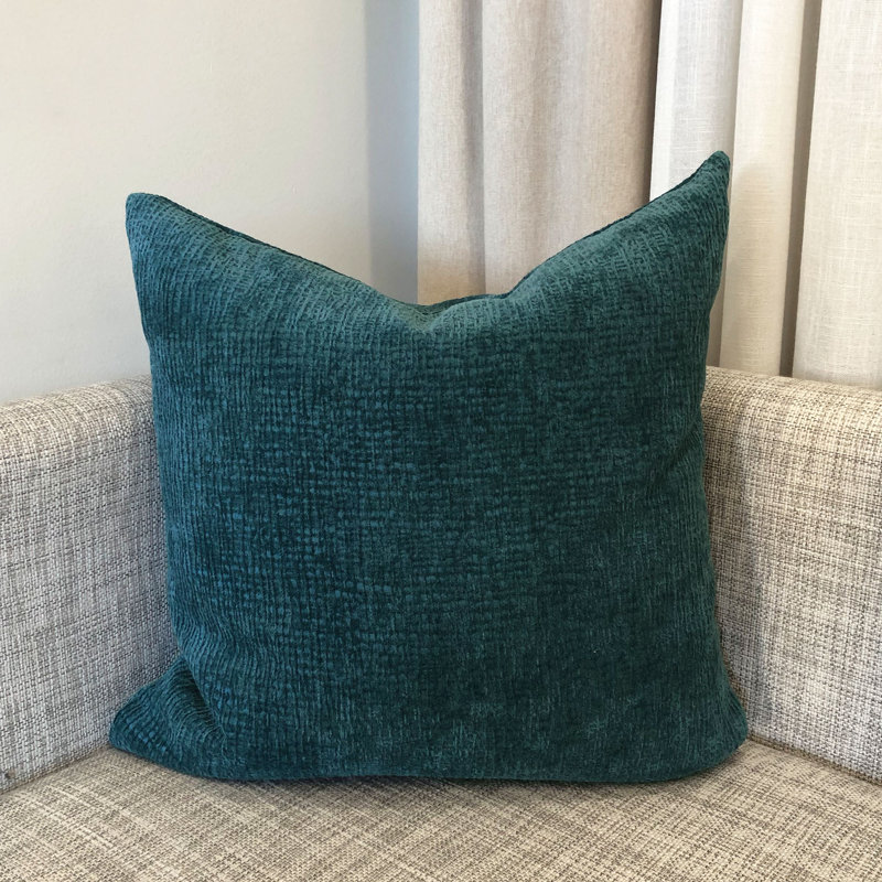 Kimia Square Pillow Cover & Insert, Denim