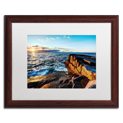 Sunrise Over The Atlantic In Maine by David Ayash - Single Picture Frame Photograph on Canvas