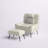 Asena Upholstered Side Chair with Ottoman-907292589