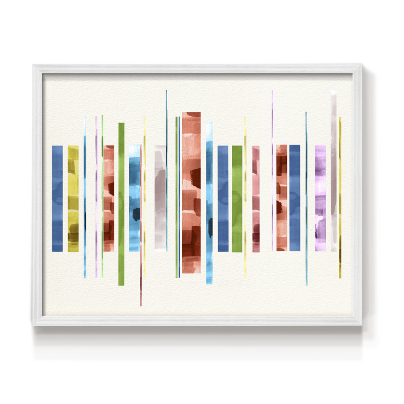 Soleil et eau - Reproduction encadrée - Restickable, H 11 po x l 14 po, Blanc