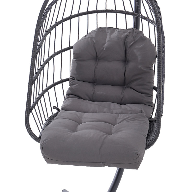 Garden Seat Cushion, Dark Grey, 125cm H x 53cm W x 8cm D