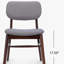 Upholstered Dining Chair with Rubberwood Frame, Set of 2-880575567-880575566