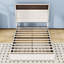 Upholstered Platform Bed with USB Port, Storage Headboard and Light-1822562787-1822562786