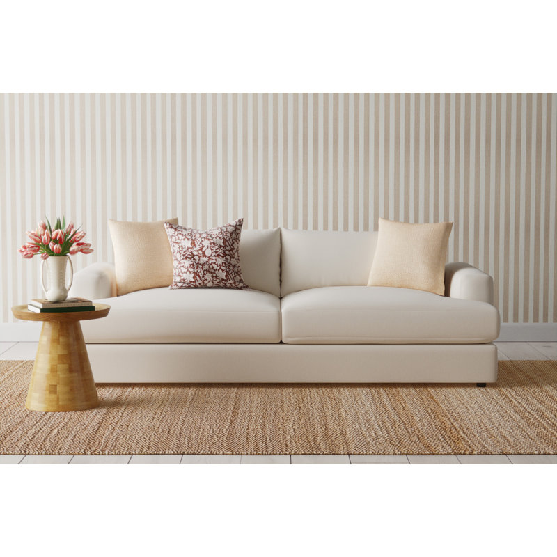 Cayden Upholstered 96'' Sofa, Bella Cocoa Performance Velvet