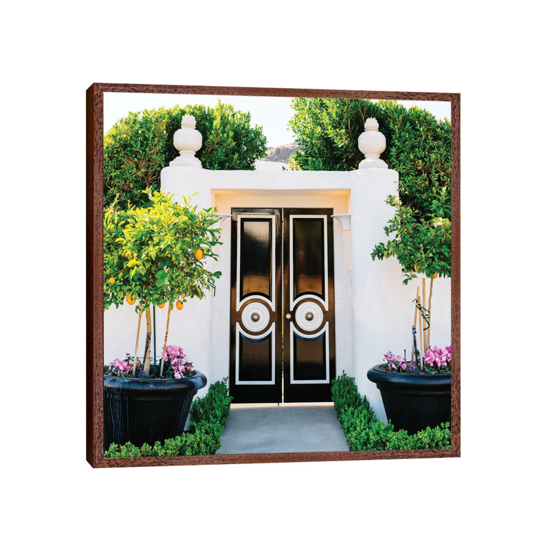 Palm Springs Door by Bethany Young - Print on Canvas, 66.04cm H x 66.04cm W x 3.81cm D, Classic Brown Wood Framed