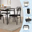 Ensemble de salle à manger 5 pièces pour 4 personnes, table de cuisine moderne avec support de rangement et chaises rembourrées, conception peu encombrante-1008996067-1008996068