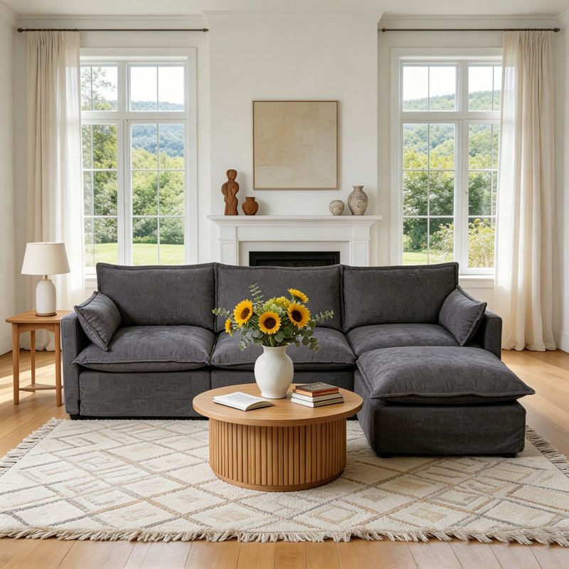 Canapé modulaire convertible, Gris