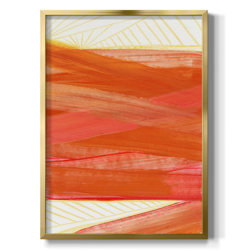 Warm Rays II " Warm Rays II ", Gold Framed Canvas, No Mat, 30.5" H x 22.5" W