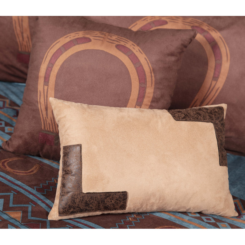 Sedona 7-Piece Southwestern Wild Horses Microsuede Comforter Set, California King Comforter + 3 Standard Shams, Turquoise