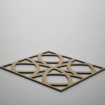 Panneaux muraux décoratifs en bois Fleetwood, moyen, l 15 3/8 po x H 15 3/8 po x T 3/8 po, chêne blanc