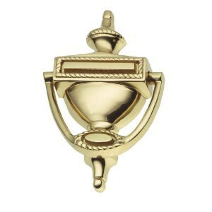  Georgian Design Traditional Door Knocker in Brass Finish - 5"
