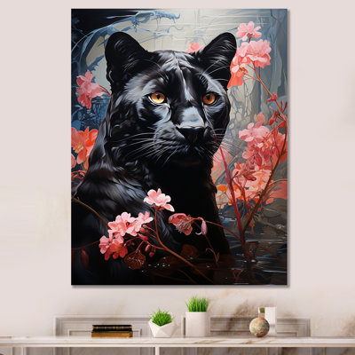 «Black Pink Panther», reproduction sur toile