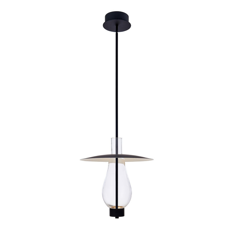 Hugo 1 LT Matte Black Pendant Kalco, Matte Black
