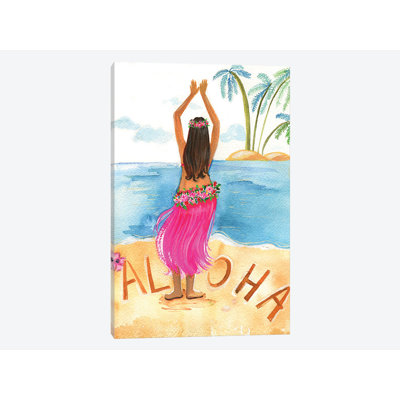 « aloha fille », reproduction sur toile