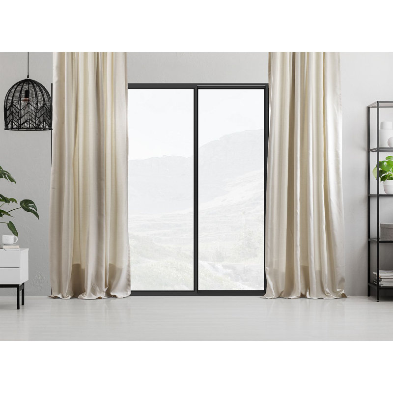 Blackout Single Curtain Panel, Cream, 130cm Width x 375cm Drop