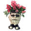 Pot de fleurs en statue biker "dude" dans motocyclette soirée Muggly's