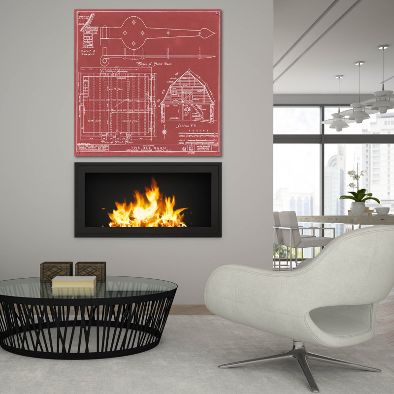  «Rockland County Barn 2» par Annie Warren, art mural en verre acrylique, 36 po x 36 po, H 36 po x l 36 po