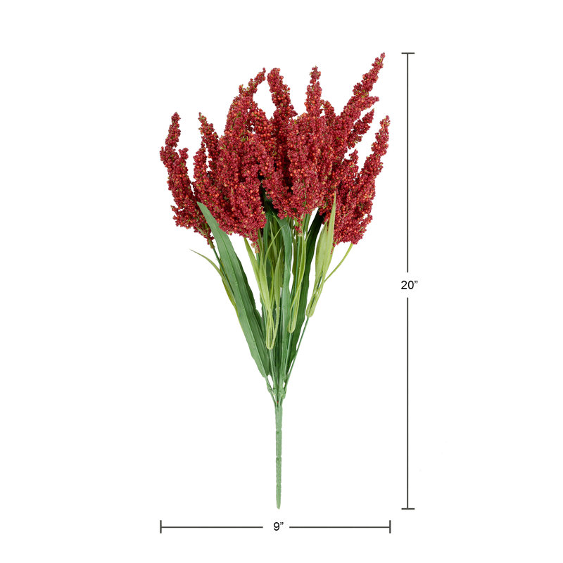 Faux Heather Stem, Red