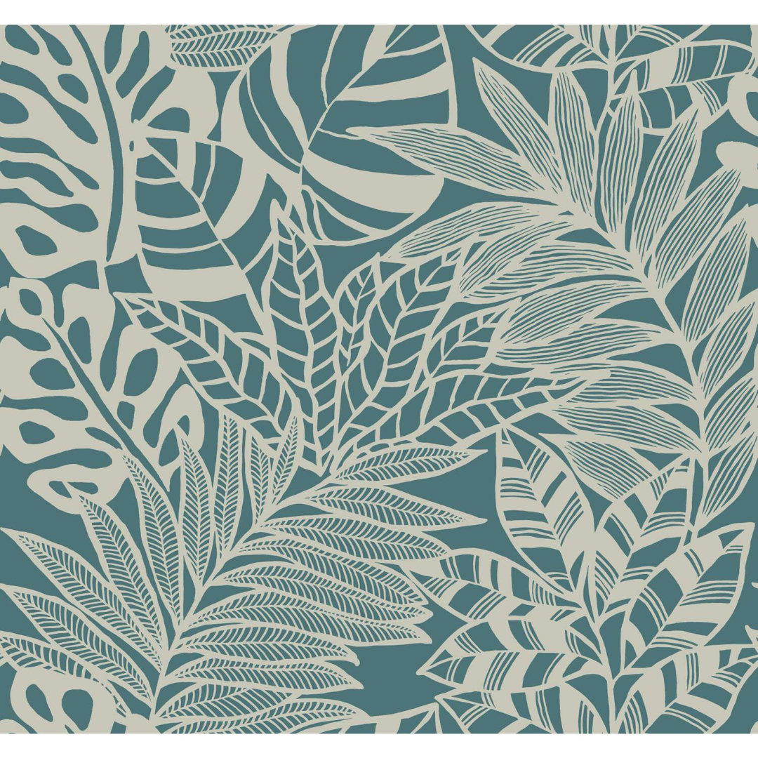 Jungle Leaves 27' L x 27" W  Wallpaper Roll York Wallcoverings 