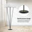 Lampe sur pied de 61,4 po Garnon avec ampoule à intensité variable à 3 voies incluse pour le salon, la chambre à coucher-399259269