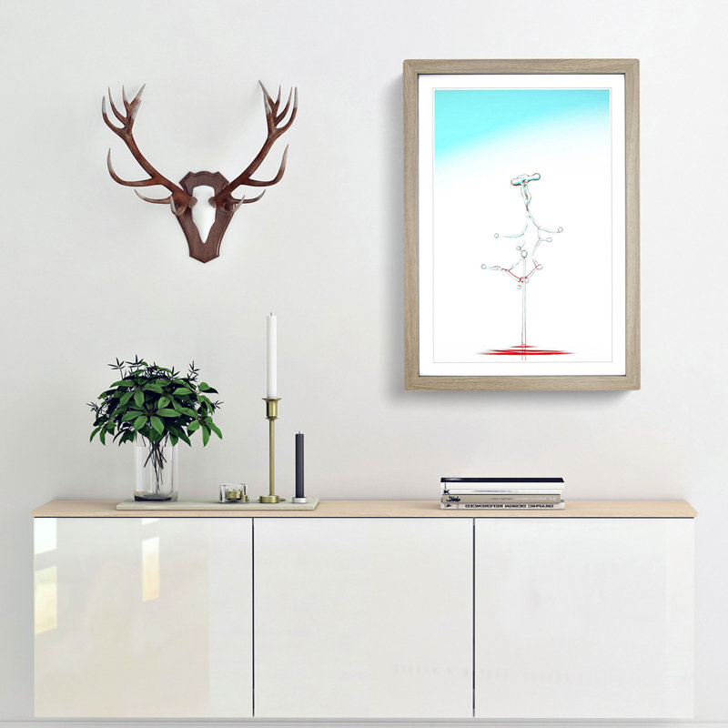 Making a Splash in Abstract - Framed Print, 65cm H x 48cm W x 2cm D, Oak Framed