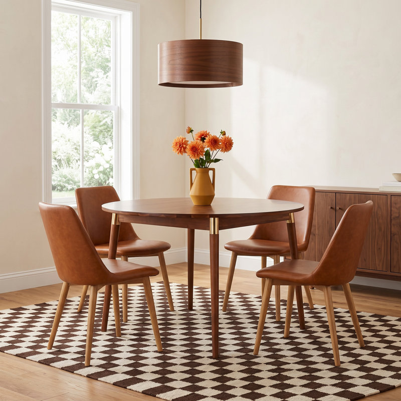 Dakota Acacia Round Solid Wood Dining Table