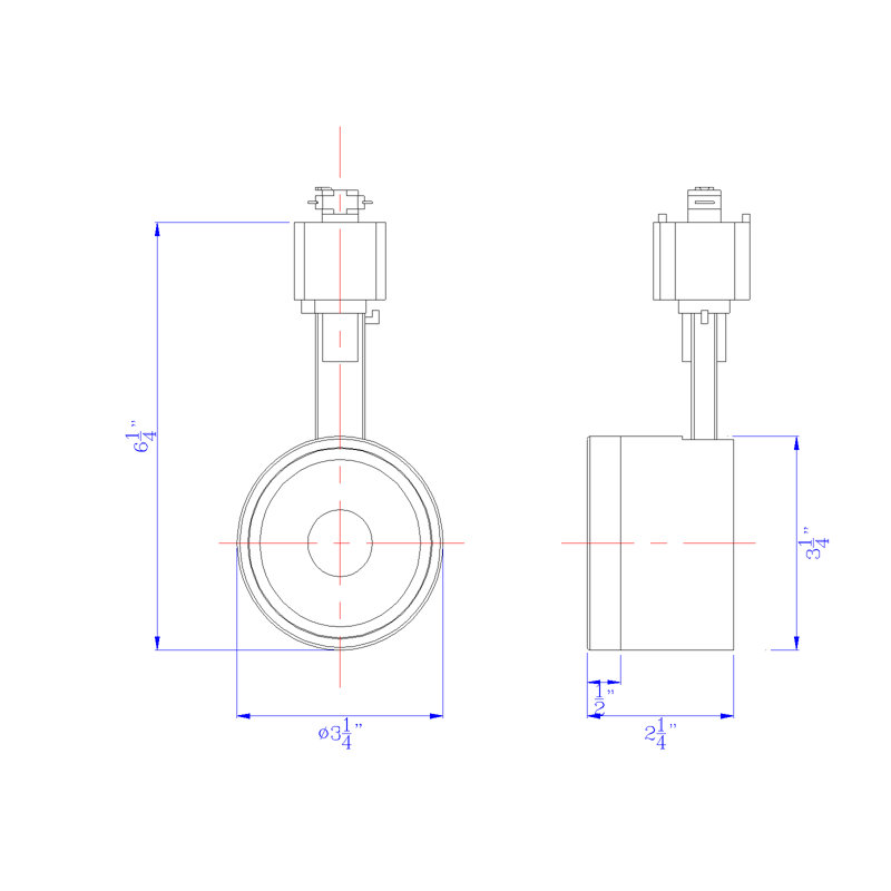 LED Adjustable Track Head, White