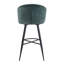 Swivel Upholstered Counter Stool with Metal Frame-2048617277