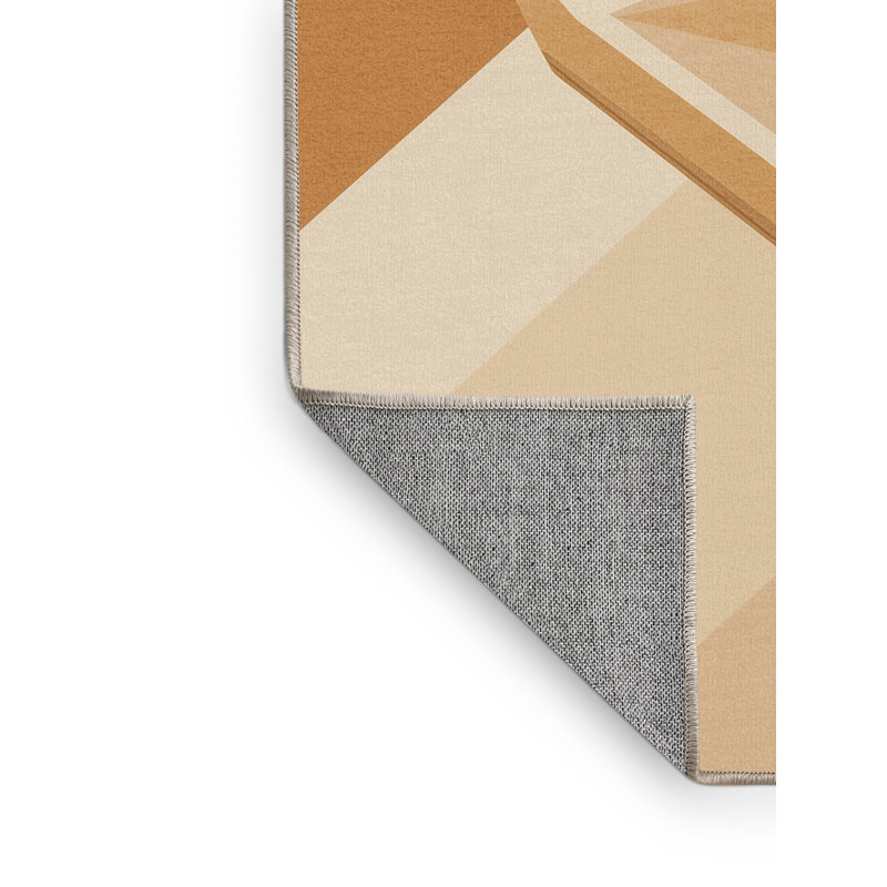 Tapis beige à motif de citrouille moderne lavable à la machine Higgins, 2 x 4
