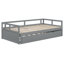 Lit de jour extensible avec lit gigogne, lit de jour en bois avec lit gigogne, gris (VIEUX SKU: WF194887AAE)