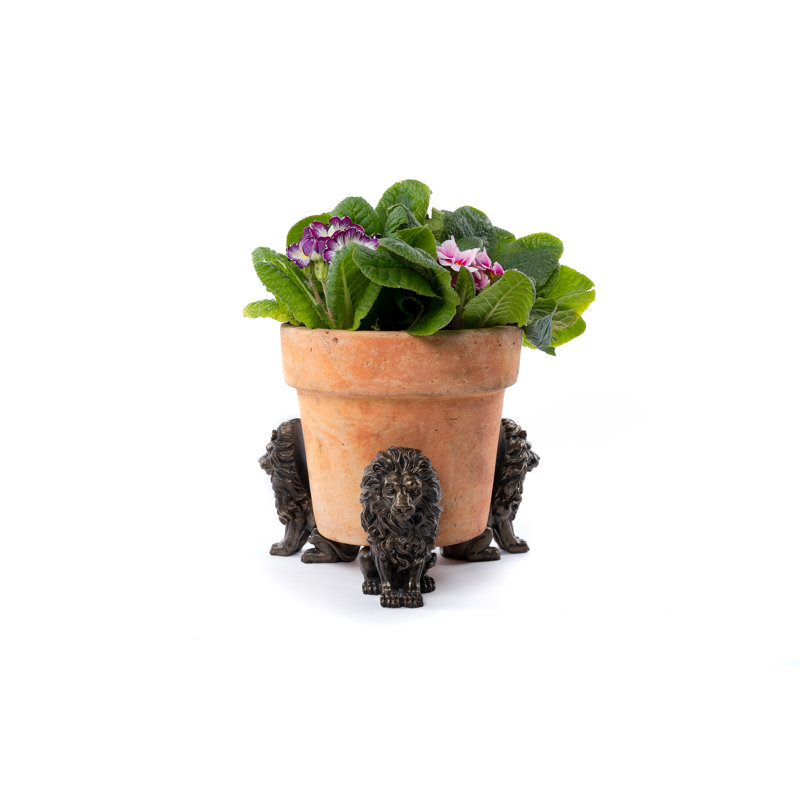 Pieds de jardin en bronze Lion