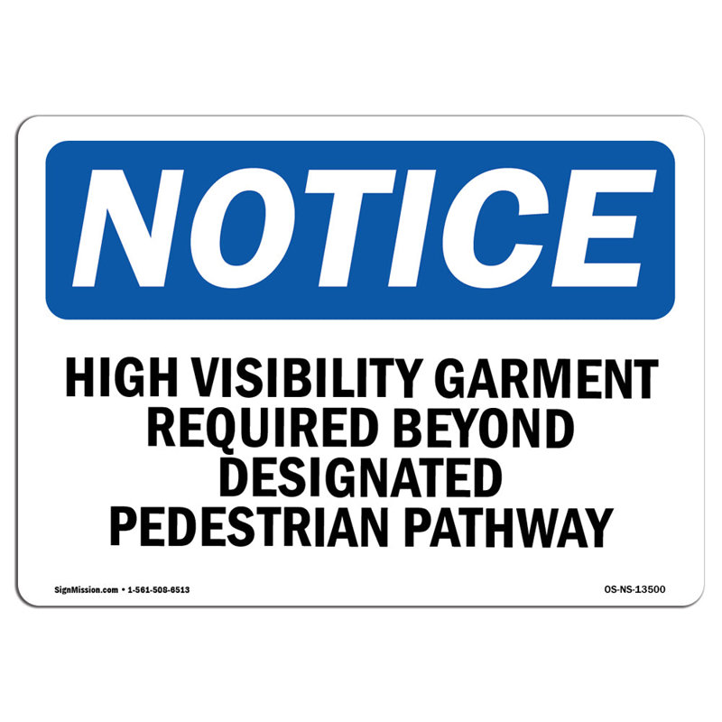 Vêtement haute visibilité requis au-delà de l'enseigne