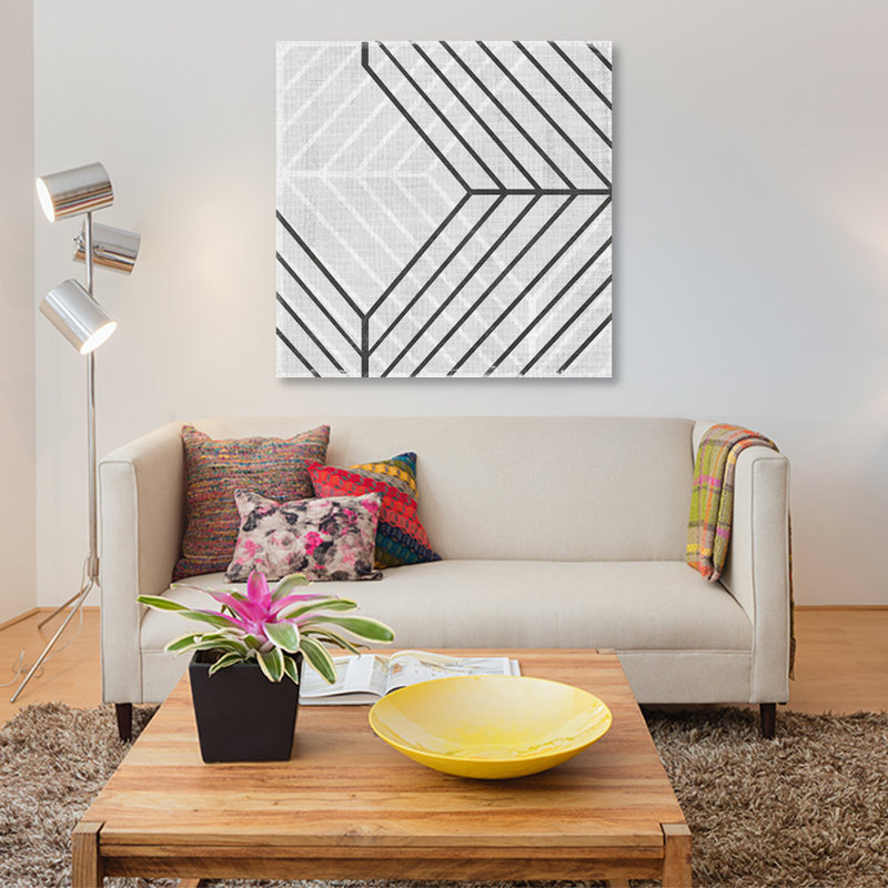 «Diametric IV», impression sur toile, H 48 po x l 48 po x P 1,5 po, Pas de tapis, Toile tendue