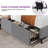 Metal Platform Bed with Bookcase Headboard and LED Lights-994892040-994892045