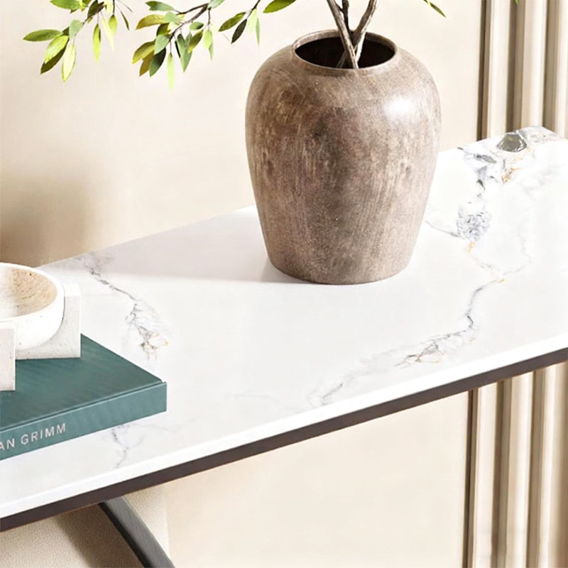 Console Modern Minimalist Luxury Art, Dark Gray, H 33,46 po x l 39,37 po x P 13,78 po