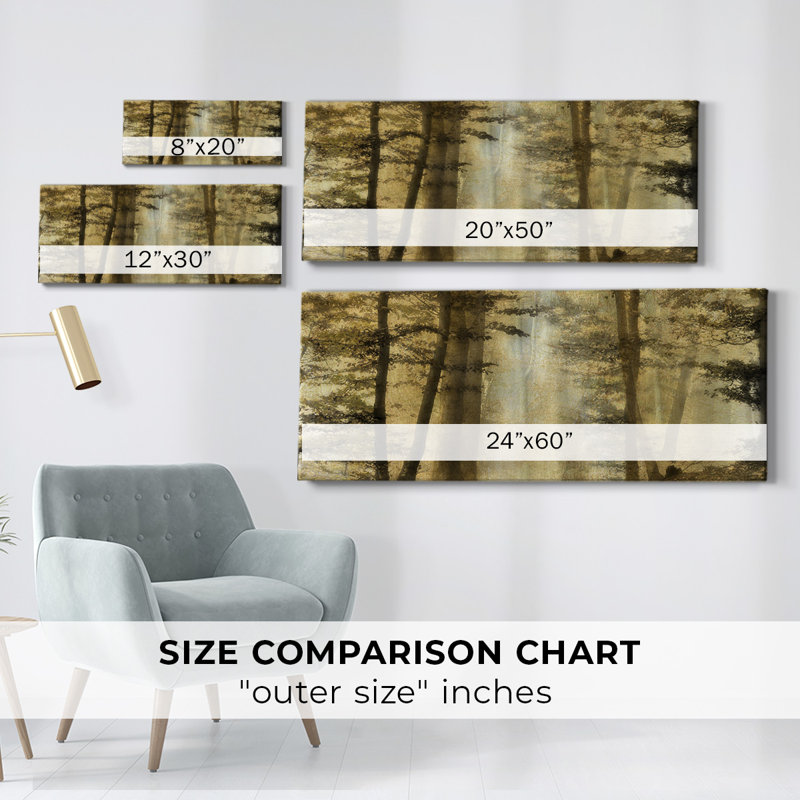 Golden Magic sur toile, H 24 po x l 60 po x P 1,5 po