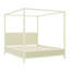 Fluted Canopy Platform Bed with Sturdy Wood Frame-129422246
