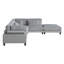 Ensemble de canapé modulaire 5 pièces Velours côtelé 2X Chaises sans accoudoirs 2X Sièges d'angle 1X Repose-pieds Coussins Mobilier de salon