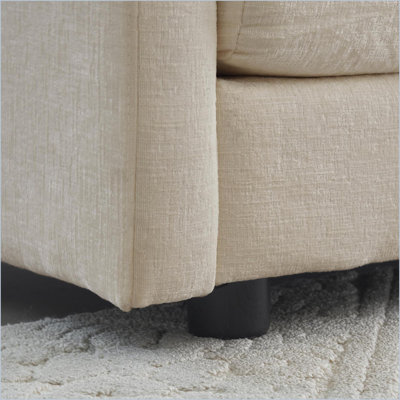 Repose-pieds repose-pieds en chenille gris anthracite - Convient aux canapés 2/3/4 places | Bois | Bois massif
