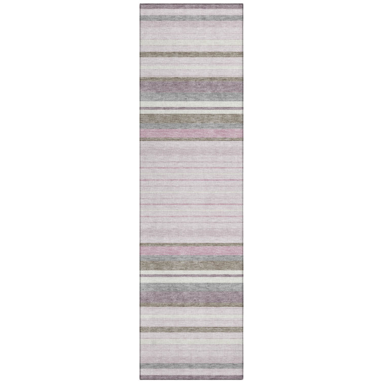 Machine Washable Indoor/Outdoor Drennen ACN2330 Stripes Rug