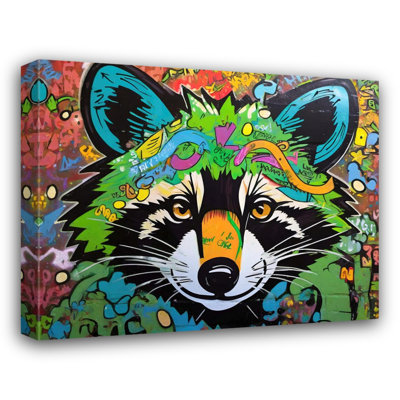 «Raccoon Graffitianimals» sur toile