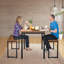 Ensemble de 17 tables de salle à manger 3 pièces pour 4 tables de cuisine à hauteur de comptoir moderne avec 2 bancs pour la salle à manger-1999323869-1999323868