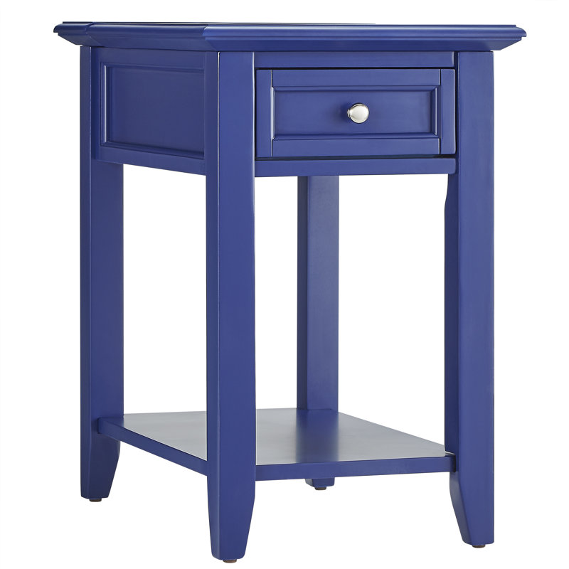 Table de bout avec prise de courant, Bleu marine